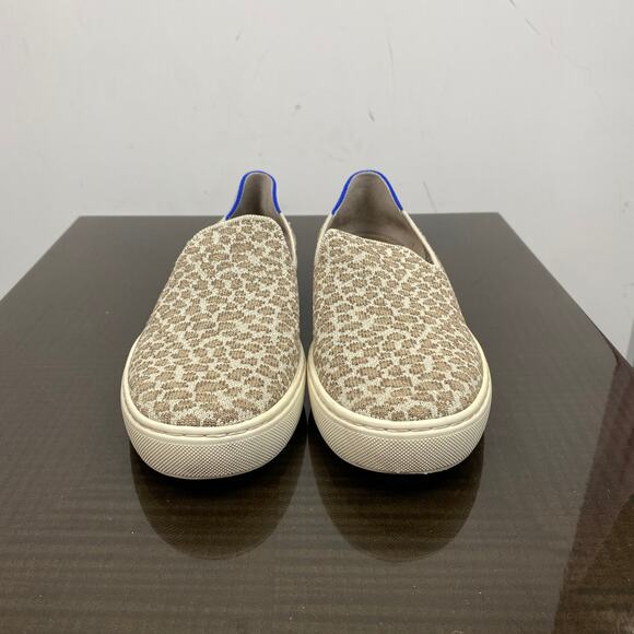 Rothy's Cheetah Print Slip on Shoes Sneakers Women's 7.5 Comfort - Picture 2 of 12